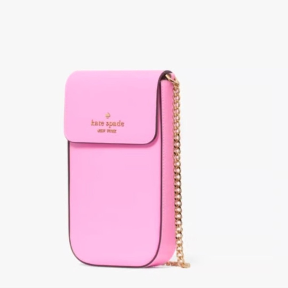 Kate Spade Vibrant Pink Phone Crossbody with Gold Chain